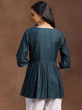 Libas Women'S Viscose Rayon Woven Design A-Line Kurti (291470R Green Green L