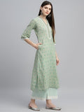Libas Women'S Silk Blend Kurta Set (35720_Green Green M