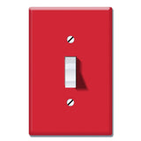 WIRESTER Single Gang Toggle Light Switch Plate/Wall Plate Cover - Solid Red