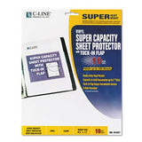 CLine Super Capacity Sheet Protector with TuckIn Flap PROTECTOR,SHEET,W/FLAP,CR (Pack of6)