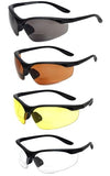 Calabria 91348 4 Pack Bulk Bifocal Safety Glasses +1.00 Clear/Grey/Copper/Yellow Men Women Eye Protection Protective Eyewear