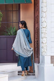 Gosriki Women'S Rayon Viscose Solid Straight Kurta With Pant & Dupatta (Vardhan Blue-Vks01-Gs_Xxl_Blue_Xx-Large),Blue,2,B0F7HHM2KH