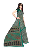 Tamaira Fashion Womens Plain Weave Cotton Saree Without Blouse Piece (802_Sea Green)