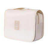 Hanging Travel Toiletry Bag, Waterproof, Mesh And Clear Pockets, Cosmetic Organiser For Women (Beige)