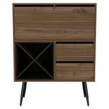 Prunus Bar Cabinet -Living Room -Mahogany / Black