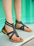 Shoetopia Girls Girls-Glc Black Flat Sandal - 6 Uk (Girls-Glc-Black),Black,6,B0CQK3MR6H