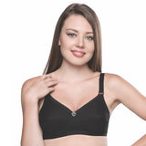 Trylo Women'S Cotton T-Shirt Bra Women'S Non-Wired Bra (Sarita_Black_34C),Black,34,B07YYL2KH4