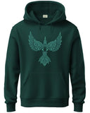 Adro Hoodies For Men, Printed Regular Fit Cotton Hoodie Sweatshirt, H24-Bird-Grn-M Green (Medium)