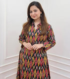 Greciilooks Womens Casual Cotton Blend Regular Fit Kurta Set (Yellow, X-Large)