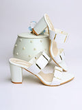 Shoetopia Women'S Platform Heel Sandal,White,6,B0BY6T73PD