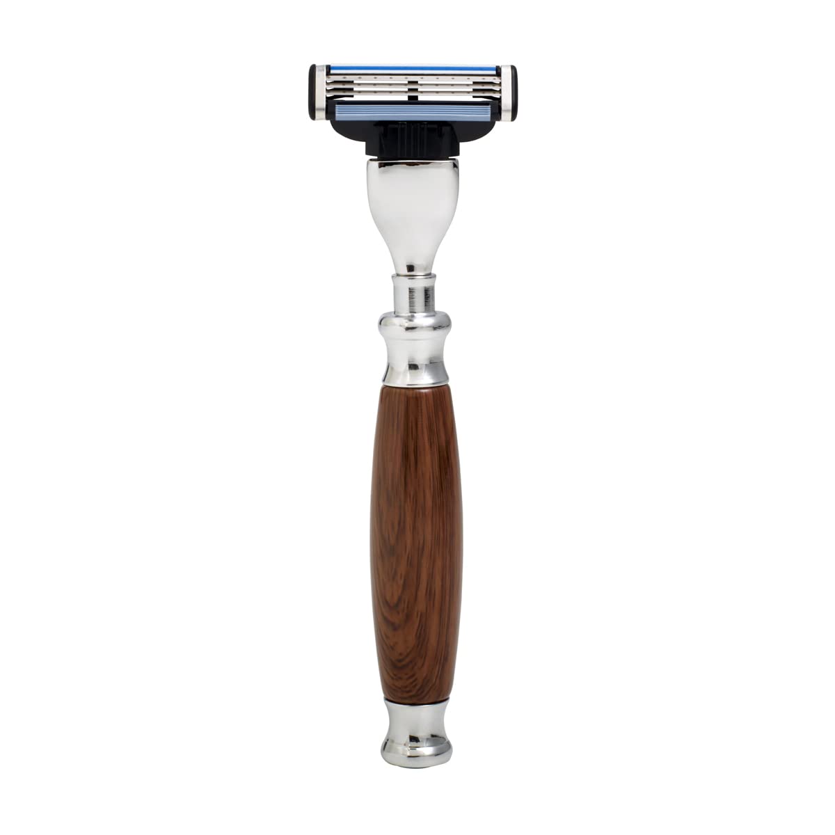 Union Razors Ss4Rz Razor Resin-Covered Wood Handle And Lubricating Strip - Reusable Mens Shaving Razor