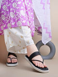 Shoetopia Comfortable Strappy Black Flats For Women & Girls /Eu36,Black,3,B0FF36VH2M
