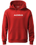 Adro Mens Hoodies With Hail The Dragon Puff Backside Printed, 100% Cotton 340Gsm. (H23-M-Dra-Rd_Red_M)
