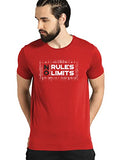 Adro No Rules No Limits Mens Printed T-Shirt (Rnr-M-Lim-Rd_Red_S)