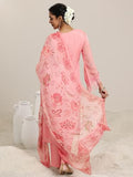 Libas Women'S Organza Kurta Set (49179_Pink Pink S