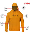 Adro Fearless Printed Hoodie/Sweatshirt For Men (H22-M-Frl-Mu_Mustard_L)