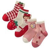 Iba Isba Collections Kids Cotton Blend Ankle Socks, Rainbow Stripes And Patterns, Pack Of 5 Pairs, Multicolour (In, Age, 2 Years
