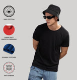 Adro Men'S Solid Regular Fit T-Shirt (Rcm3-Pln-Rd-Bl-Wh_Red,Black,White