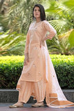 Gosriki Women'S Rayon Blend Hand Block Printed Straight Kurta With Pant & Dupatta (Ragsri Peach-Vks02-Gs_S_Peach_Small),Peach,,B0DC6L875D