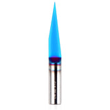 EANOSIC 15 Degree V Groove Router Bit 1/4 Inch Shank, Nano Blue Coated Solid Carbide V Router Bit for CNC Engraving and Carving