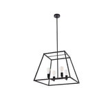 Living District Declan 4-Light Farmhouse Metal Pendant In Black