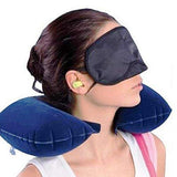 Boosty 3 In 1 Tourist Neck Travel Pillow Kit With Cushion CarEye Mask Sleep Rest Shade And Ear Plug (3 In 1)