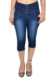 Nifty Women'S Slim Fit Capris (1347, Blue, 32)