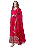 Wedani Georgette Anarkali Kurta For Women Pink,Pink,2XL