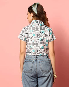 Toplot Women'S Casual Printed Crop Shirt With Half Sleeve Pack Of 2 (Combo-5059-Rou-Wht-M),Round-White,,B0CFTYB5PJ