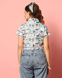 Toplot Women'S Casual Printed Crop Shirt With Half Sleeve Pack Of 2 (Combo-5059-Rou-Wht-M),Round-White,,B0CFTYB5PJ