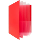 JAM PAPER Heavy Duty Plastic Multi Pocket Folders 10 Pocket Red Sold Individually