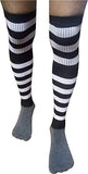 Just Rider Football Stockings For Men 4 Way Stretchable Cotton Socks (New Football Stocking Black Grey)