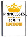 Udnag Ruled Notebook Diary Birthday | Princesses Are Born In September, [A5 80Pages 80Gsm]