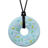Munchables Donut Chewy Necklace - Sensory Chew Necklace for Strong Chewers (Blue)