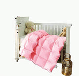 ROSE FEATHER Baby/Toddler/Travel/Crib Goose Down Comforter Duvet/Blanket Multifunctional,100% Organic Cotton & Washable Unisex K