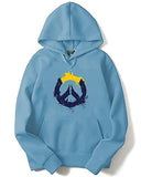 Adro Men'S Cotton Peace Hooded Sweatshirt (H20-M-Pc-Sk_Skyblue_Xl)