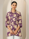 Libas Women'S Viscose Rayon Floral A-Line Kurtis (29669_Multicolour_L)