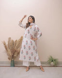 Gosriki Women'S Rayon Blend Anarkali Printed Kurta With Pant & Dupatta (Motwani White-Gs_Xl_White_X-Large),White,,B0DFCJKFQ4