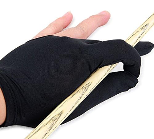 SUZAKOO 5pcs Billiard Gloves Snooker Sport Parts Three-Finger Half Glove Pool Accessories