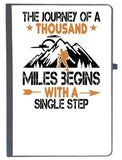Udnag Ruled Notebook Diary Adventure | The Journey Of A Thousand Miles Begins With A Single Step, [A5 80Pages 80Gsm]