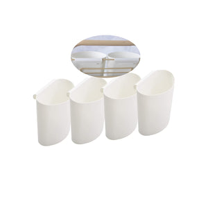 Rikyo 4Pcs Hanging Cup Holder,Rolling Cart Accessories,Plant Containers,Hanging Flower Pots,Space Saver,Storage Bucket,Pencil Ho