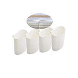 Rikyo 4Pcs Hanging Cup Holder,Rolling Cart Accessories,Plant Containers,Hanging Flower Pots,Space Saver,Storage Bucket,Pencil Ho