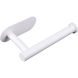Gewtur White Toilet Paper Holder, Self Adhesive Toilet Paper Roll Holder No Drilling Wall Mount for Kitchen, Bathroom, Toilet