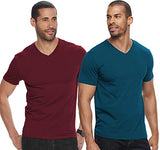 Adro Men'S V Neck Combo Plain Cotton T-Shirts_Vcm2-Pln-Mr-Sb-S