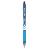 Pilot B2p Bottle2Pen Recycled Ballpoint Pen, Retractable, Medium 1 Mm, Blue Ink, Translucent Blue Barrel, Dozen