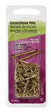 Hillman 18 Ga. x 3/4 in. L Brass-Plated Steel Escutcheon Pins 1 pk 1.5 oz.