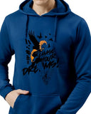 ADRO Anime Hoodies for Men 320 GSM Soft Cotton Hoodie Long Lasting Anime Printed Hoodie for Winter | Mens Hoodies | Sweatshirt for Men|H24-DREAM-RB-M Royal Blue,Royal Blue