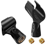 Mictop Universal Microphone Clip Holder, Comes with 5/8 Male to 3/8 Female Screw Adapter Suitable for Handheld Microphones, 