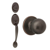 Design House 791681 Coventry Handleset with Ball Interior Knob and Single Cylinder Deadbolt Oil Rubbed Bronze