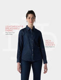 Inkd Women'S Regular Fit Shirt (Inkaw23Wsh-027_Deep Neptune,Deep Neptune,Deep Neptune,S